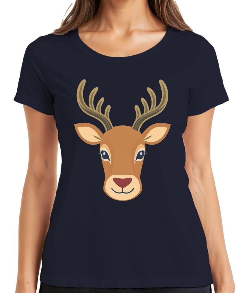 Deer Head Deer Head Cute Kids Forest Dweller Animal Print Boho Unisexs TShirt S