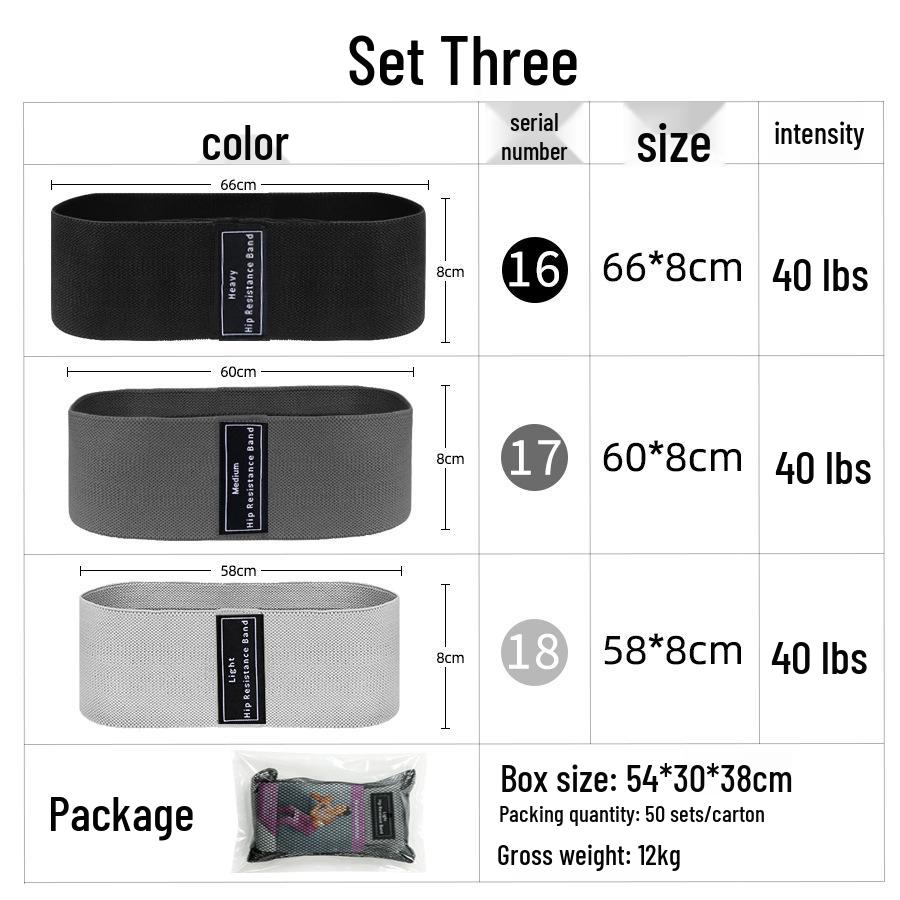 Fitness Yoga Squat & Glute Workout Resistance Band - Cotton Glute Lifting & Shaping Circle