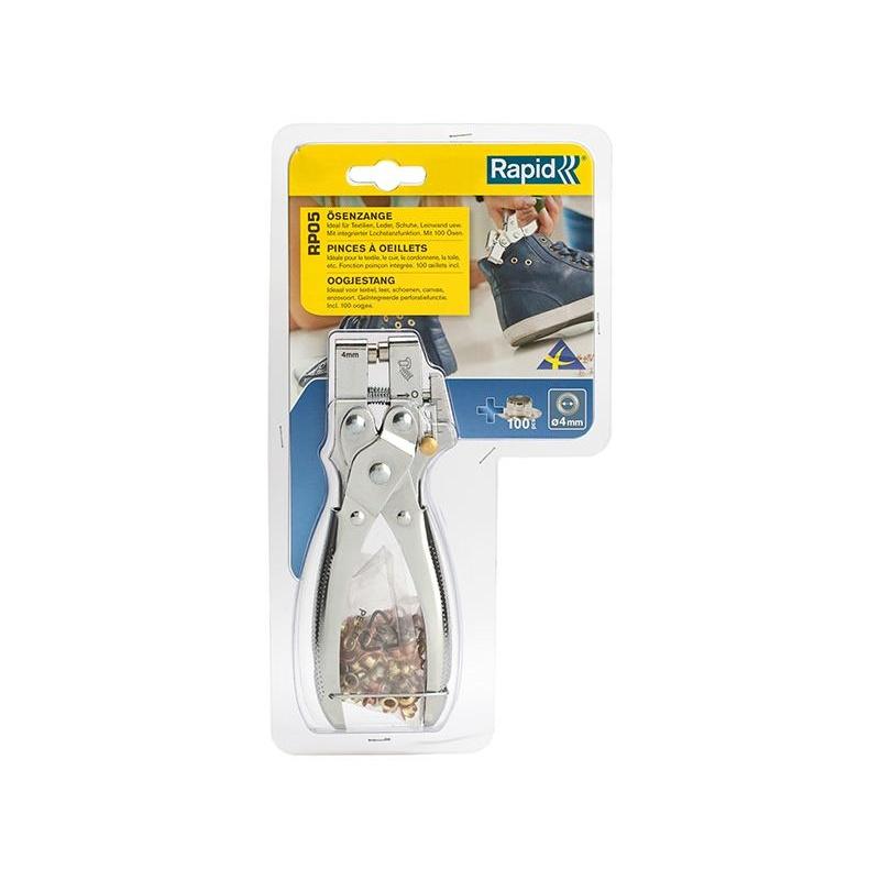 Rapid Rp05 Eyelet Pliers + 100 Eyelets