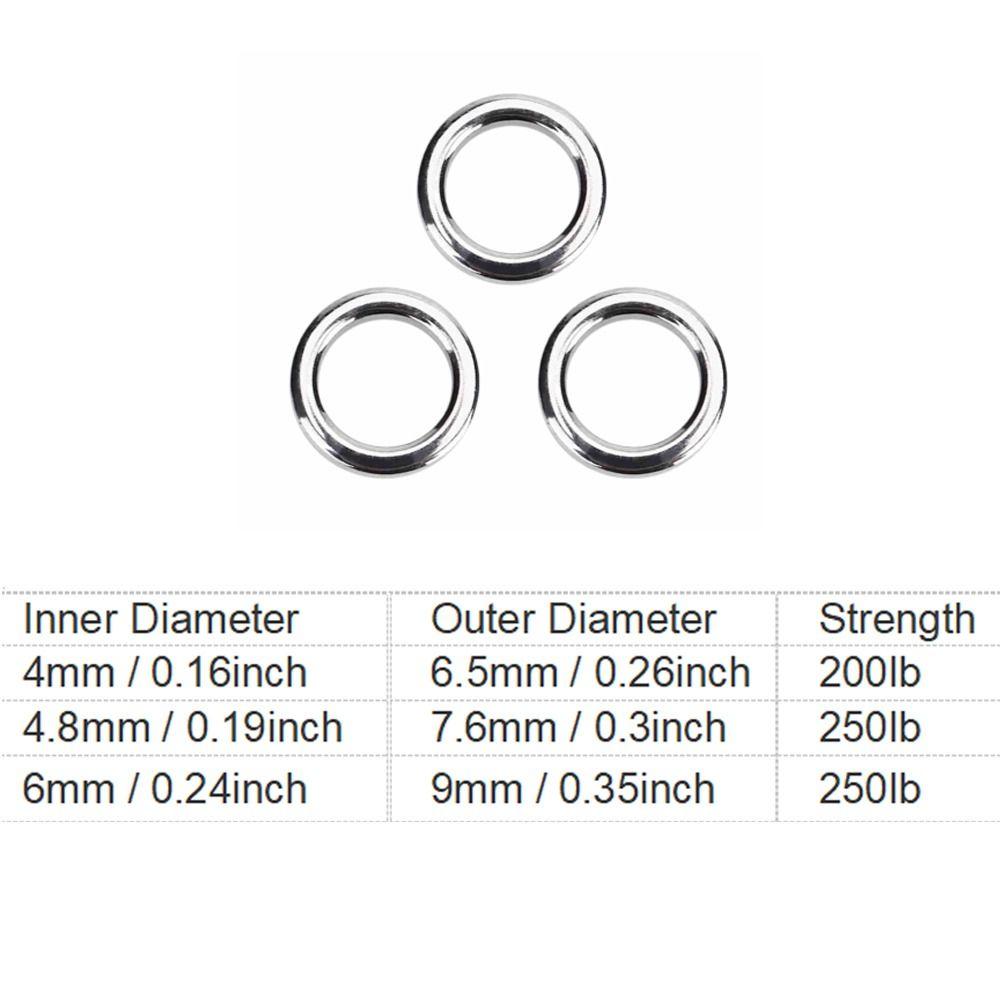 High Strength Fishing Split Rings Stainless Steel Fishing Rings  Freshwater Angling