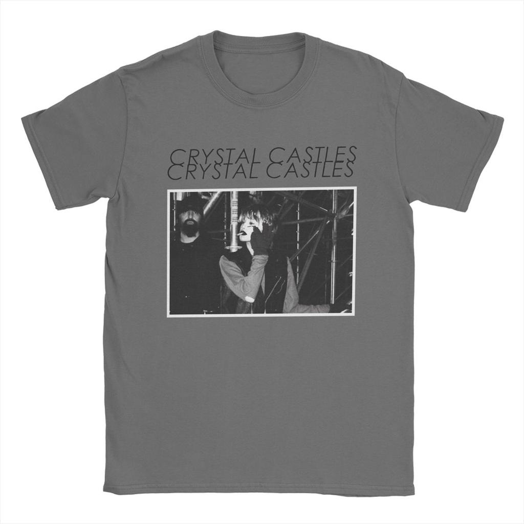 Neuheit Nicht Verliebt Crystal Castles T-Shirts für Herren Rundhals 100% Baumwolle T-Shirt Kurzarm T-Shirt Geschenkidee Oberteile