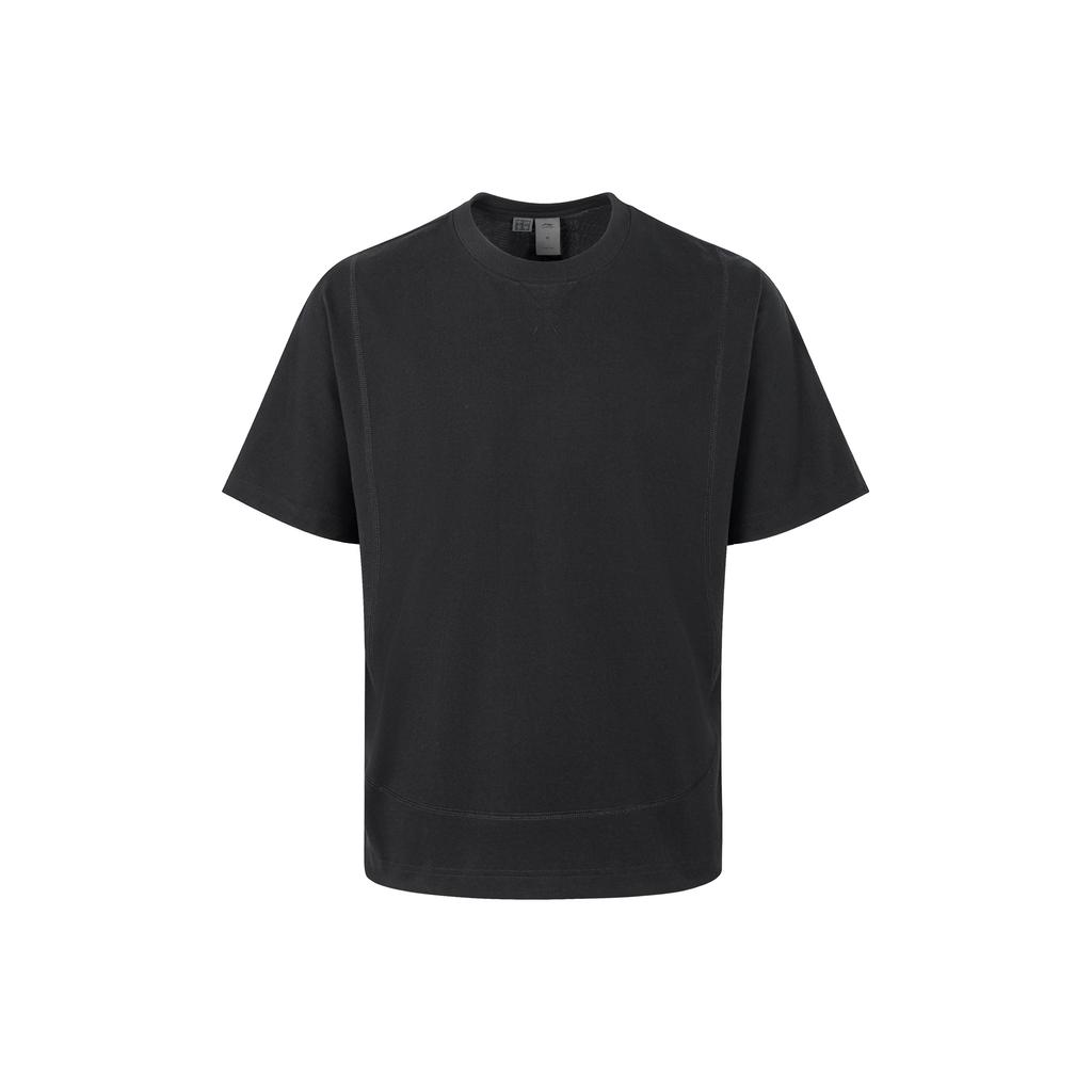 Li Ning X Jackie Chan Collaboration Casual Cool Short Sleeve T-Shirt Unisex Tops Black ATSW645-1