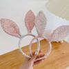 Cartoon Bunny Ears Headband Glitter Rabbit Ear Hairband Fashion Easter Bunny Headband  Girl