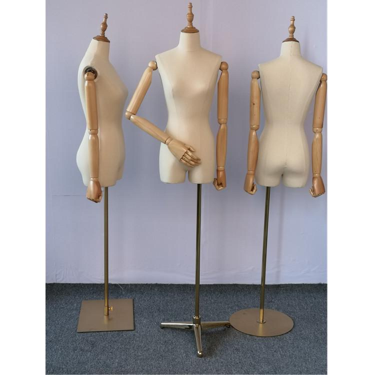 

Velvet-Wrapped Female Half-Body Mannequin for Clothing Displays