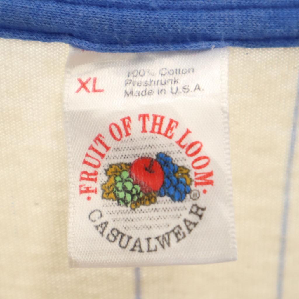 FRUIT OF THE LOOM 90s Made in USA Old Striped Pattern Short sleeve T-shirt Men's Used