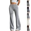 Women's Flared Casual Drawstring Elastic Waist Pants Comfortable Flared Yoga Loose Trousers