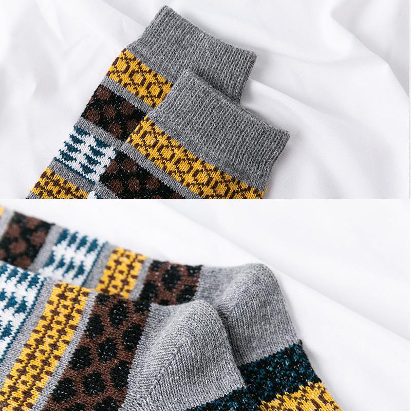 5 Pairs/lot Men's Wool Socks Winter Thicken Sheep's Socks Warm Men Retro Style Colorful Fashion New High Quality Man Socks