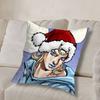 cute J-Johnny Joestar Jojo COOL Pillow Case Anti-dustmite Pillowcase Invisible zipper silky short plush Sofa cushion cover