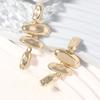 New summer models, retro light luxury high-end gold and silver unique geometric metal long fashion women's earrings