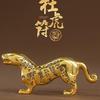 Gilt Inlaid Tiger Tally Replica: Cultural and Creative Ancient Military Souvenir Ornament