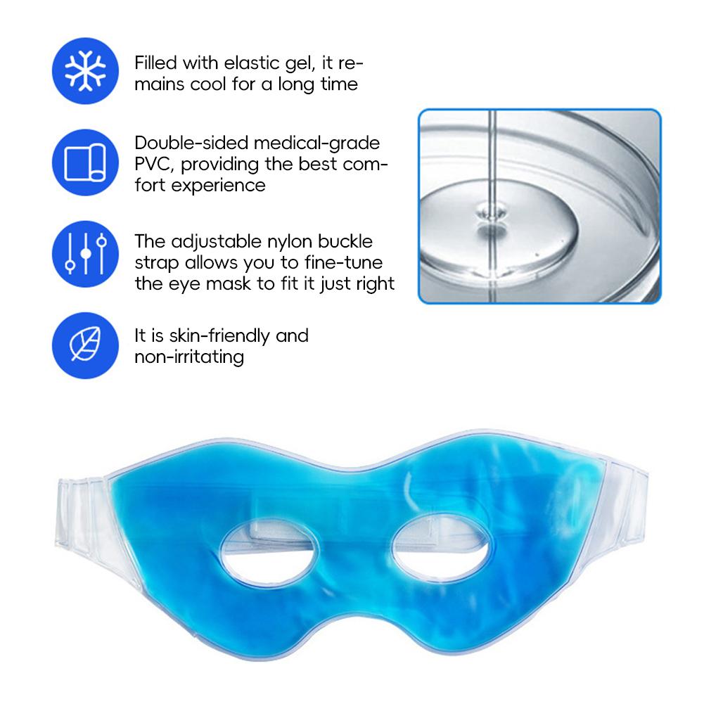 Reusable Gel Eye Mask for Hot/Cold Therapy Cold Compress Hypoallergenic Eye Ice Pack Puffy Eyes Relief Cooling Mask Post-Surgery Recovery