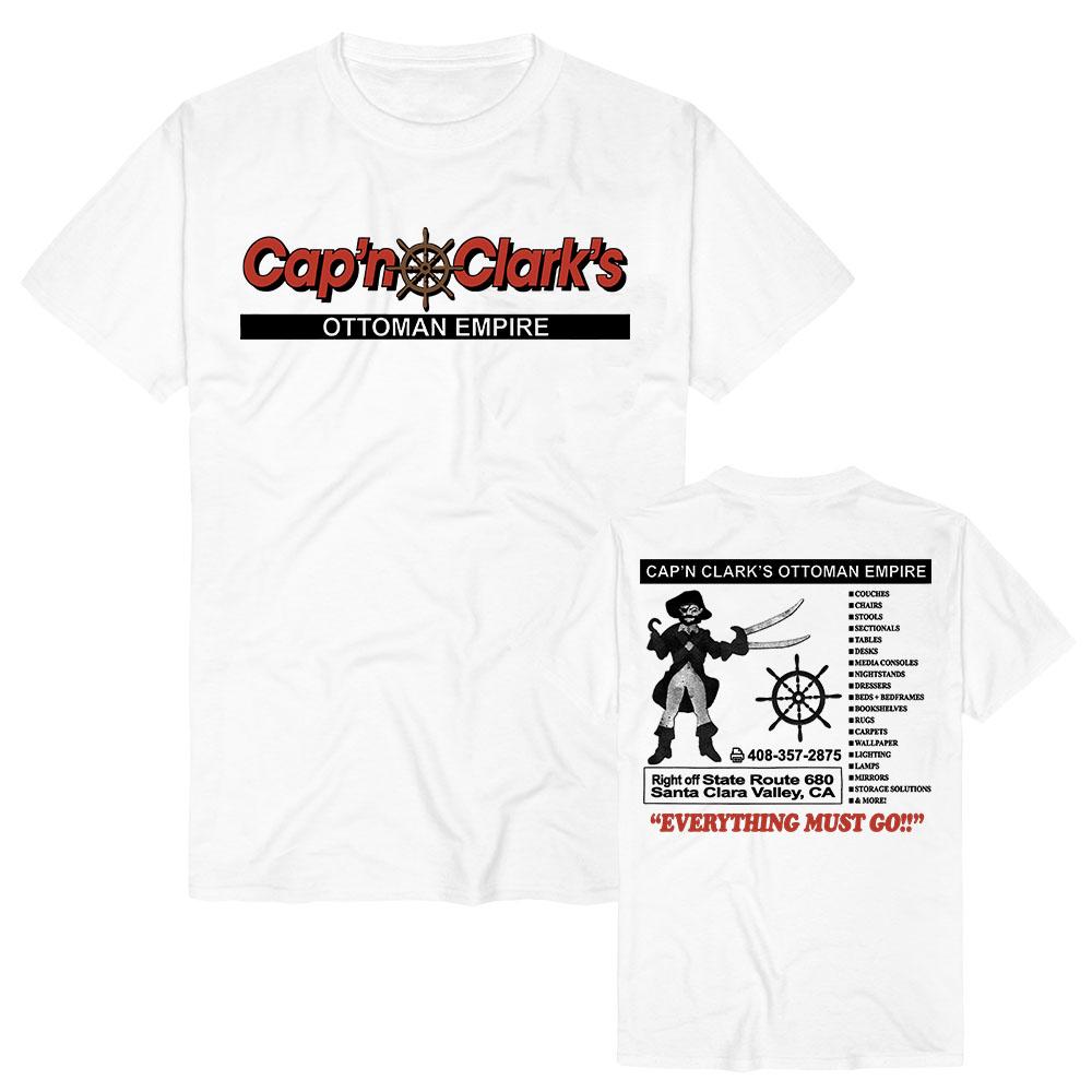 Backrooms Cap'n Clark's T-Shirt Sommer Baumwolle Kurzarm Damen T-Shirt Mode Lässig Rundhals Unisex Grafik Tops