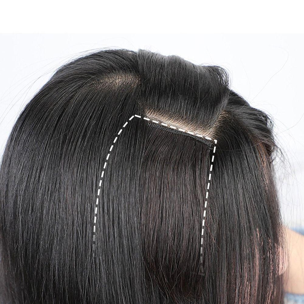 Invisible Seamless Hair Pads Heat Resistant Fiber Synthetic Pads Top Side Cover Hair Piece