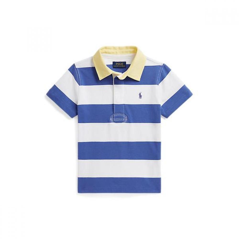 Polo Ralph Lauren Boys 2 7 Years Stripe Cotton Short Sleeve Rugby Shirt 2