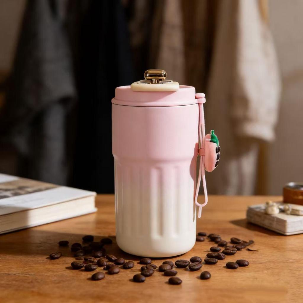 316 Edelstahl Smarte Isolierte Tragbare Trinkbecher mit Trageseil