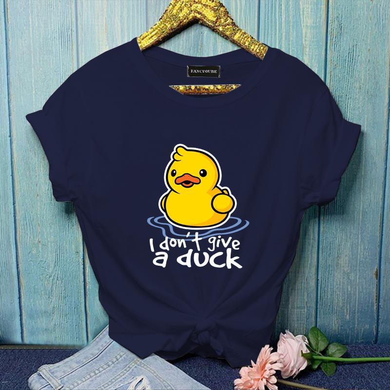 I don't give a duck T-shirt Women's Cute Duck T-shirt Duck T-shirt Summer T-shirt Tops