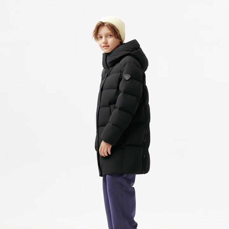 Tanboer Unisex Kids' Mid-Length Hooded Goose Down Winter Jacket 5550706A