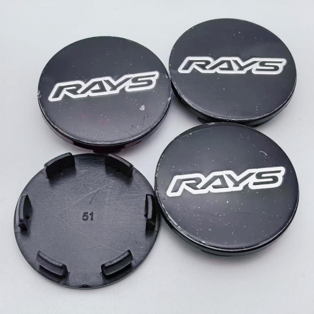 4 stuks/set 51mm 46mm Rays Logo Embleem Badge Auto Wielnaafdopjes Wielnaafdoppen Velg Naafkap Stofkap Vervanging Auto Accessoires