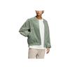 Adidas Sportswear Lounge Jacket With Solid Color Logo Men Outerwear Silver Gray Green IQ1389