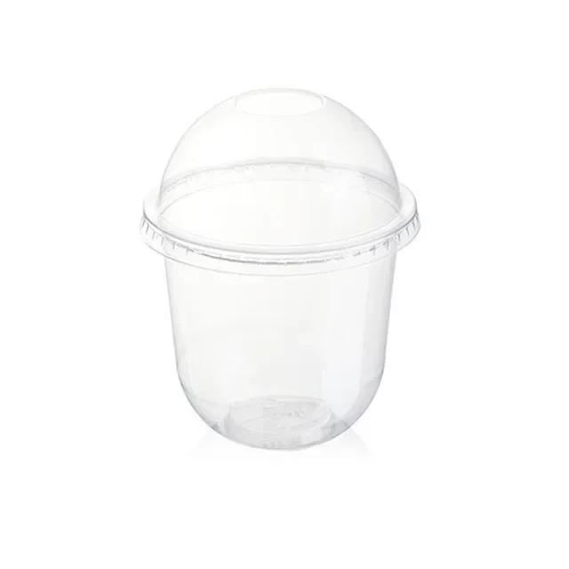 50 pezzi Coppette per budino con coperchi Scatole di plastica Gelato Mousse Dessert Picnic Festa Imballaggio Coppette da dessert con coperchio