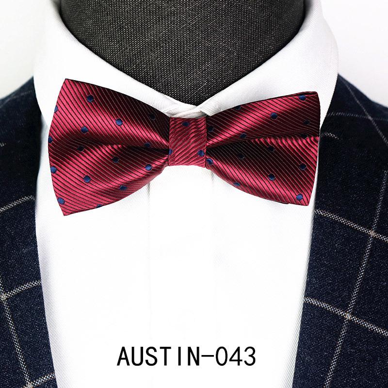 Men's Jacquard Bow Tie & Boutonniere Set for Weddings