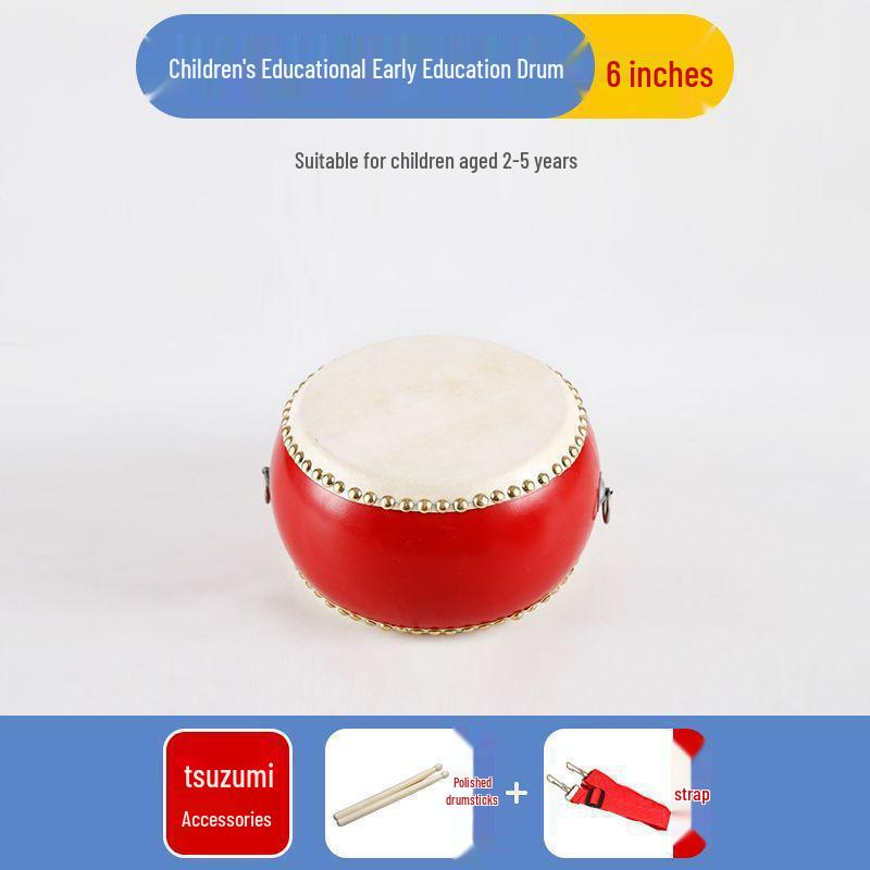 Kogane Inch Cowhide Drum: Children's Small Drum and Percussion Instrument.
