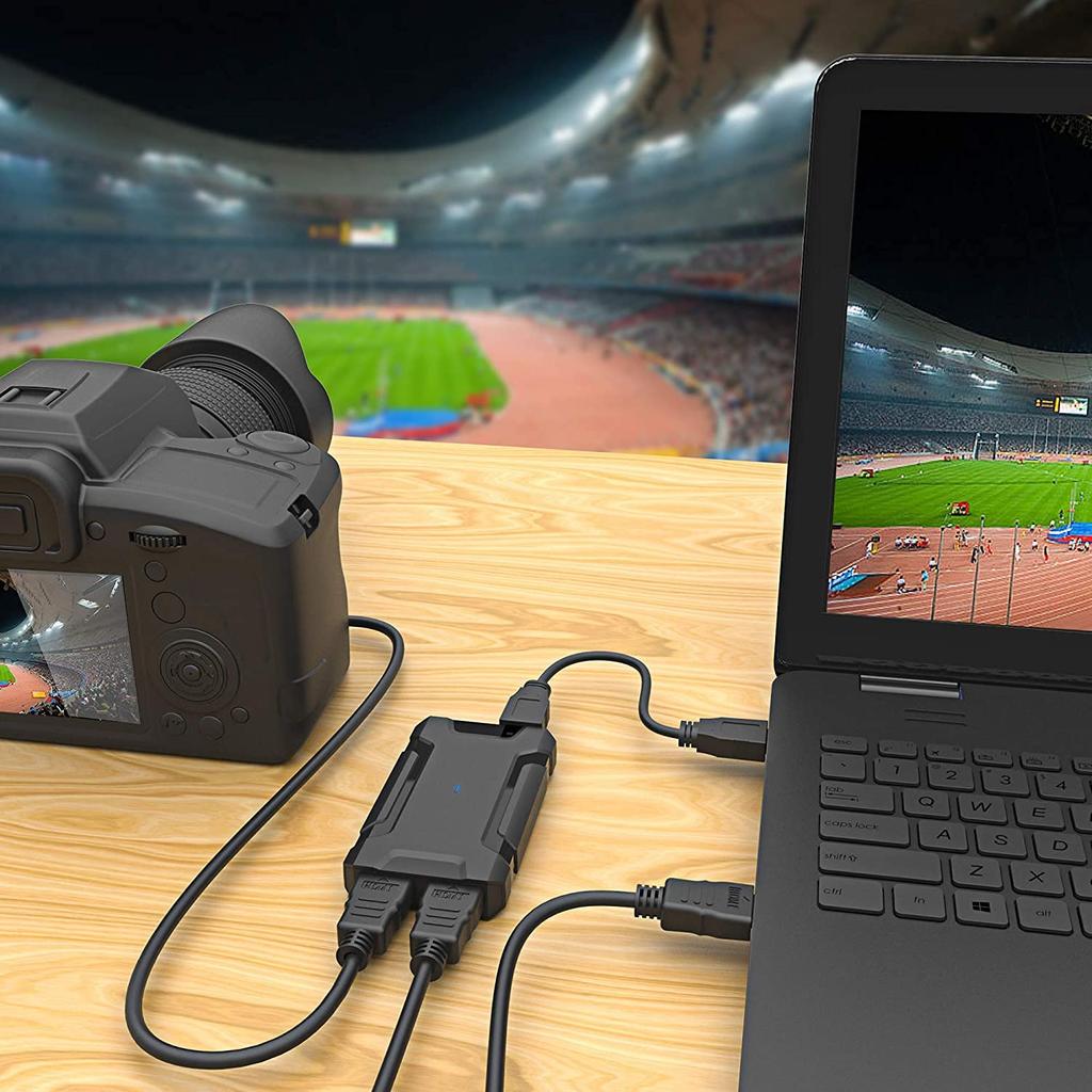HD Game Capture USB HDMI Game Capture Card with Converter and Microphone Input for Remote Video Conferencing Data Collection HDCAP07 - 3.0
