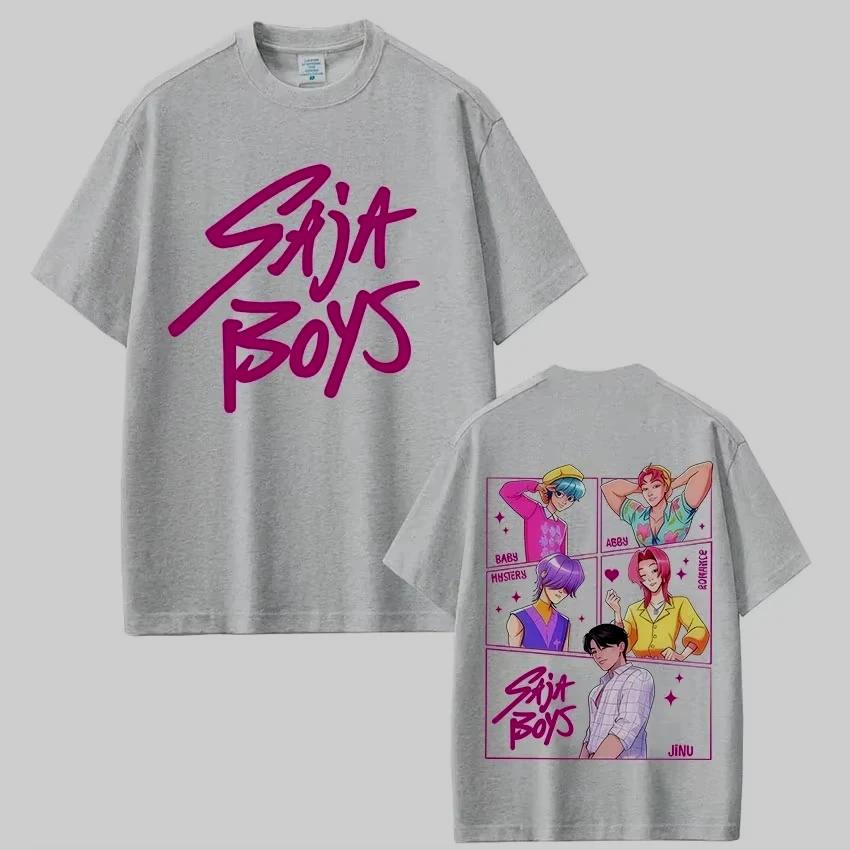 25 TOP KPop Demon Hunters Movie Saja Boys Men Women High Quality Cotton T Shirt Fashion Hip Hop Harajuku Short Sleeve T-shirts