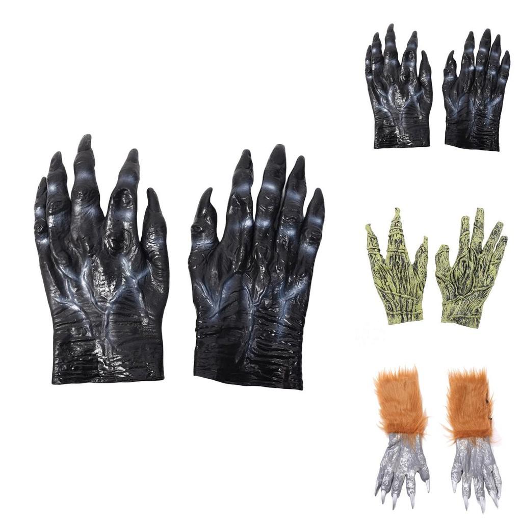 Adult And Kids Halloween Gloves Terrifying Blood Stained Werewolf Gloves