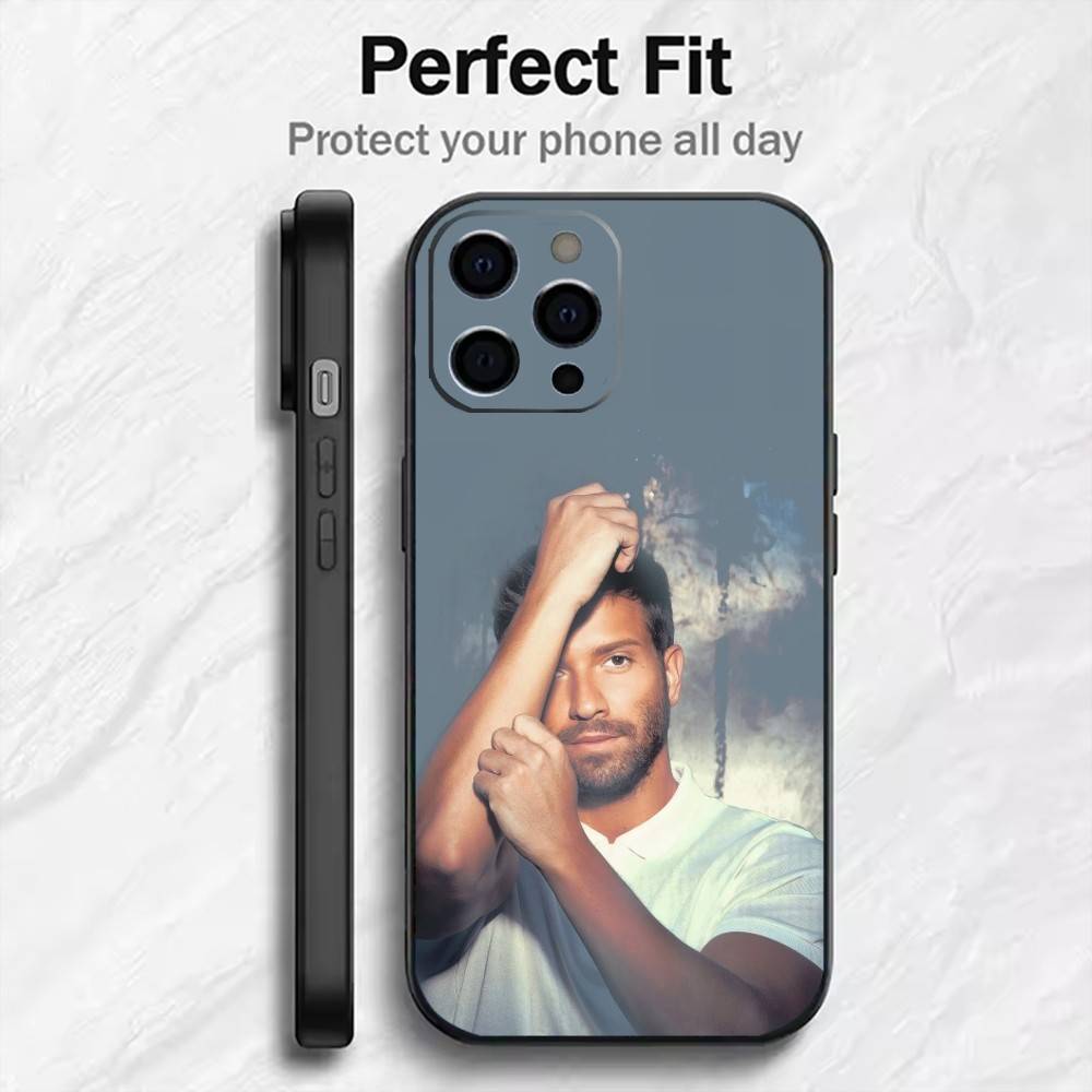 

Singer P-Pablo A-Alboran Handsome Man Phone Case For iPhone17,16,15,14,13,12 Plus,Max Soft Silicone Black Cover iPhone12