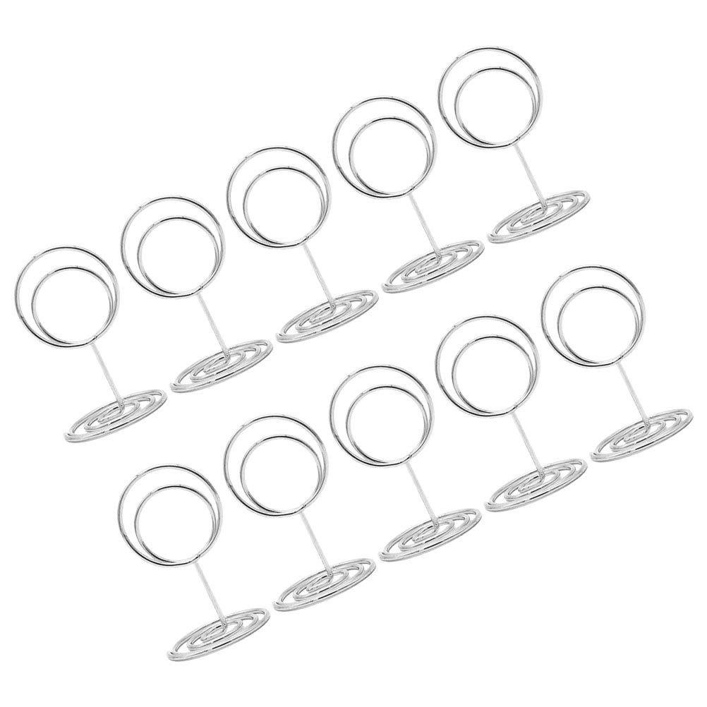 10Pcs Sturdy Metal Table Number Holder Versatile Photo Menu Card Clip Stand for Cafes Restaurants Weddings Offices Event Decor