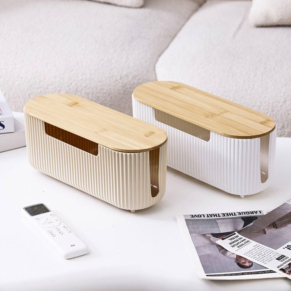 Dustproof Cable Storage Box Multi-Functional Portable Power Strip Storage Box With Lid Breathable Socket Storage Box Desktop