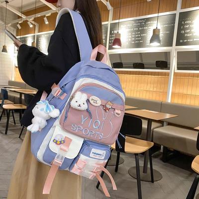 2025 Student Casual Color Block Backpack - Autumn/Winter Japanese Niche Design
