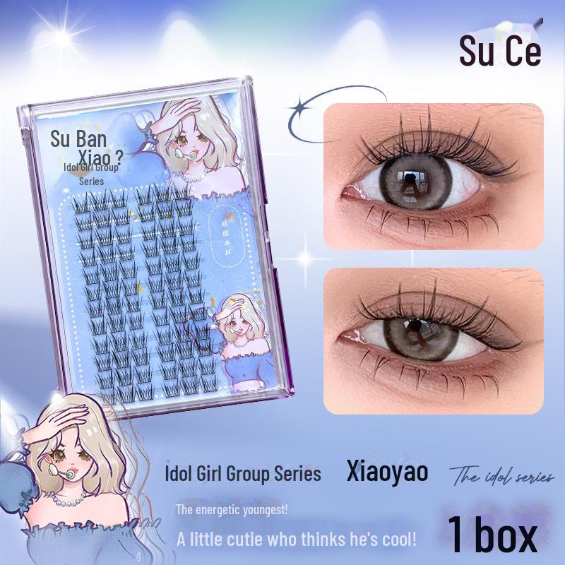 

Lishu Серия Идол 3: Натуральные накладные ресницы для девочек - Самоклеящиеся, Пучковые сегменты