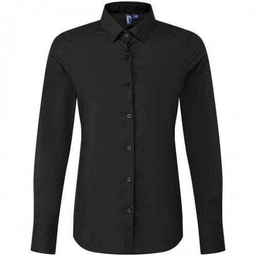 Premier Womens/Ladies Recyclight Poplin Long-Sleeved Shirt