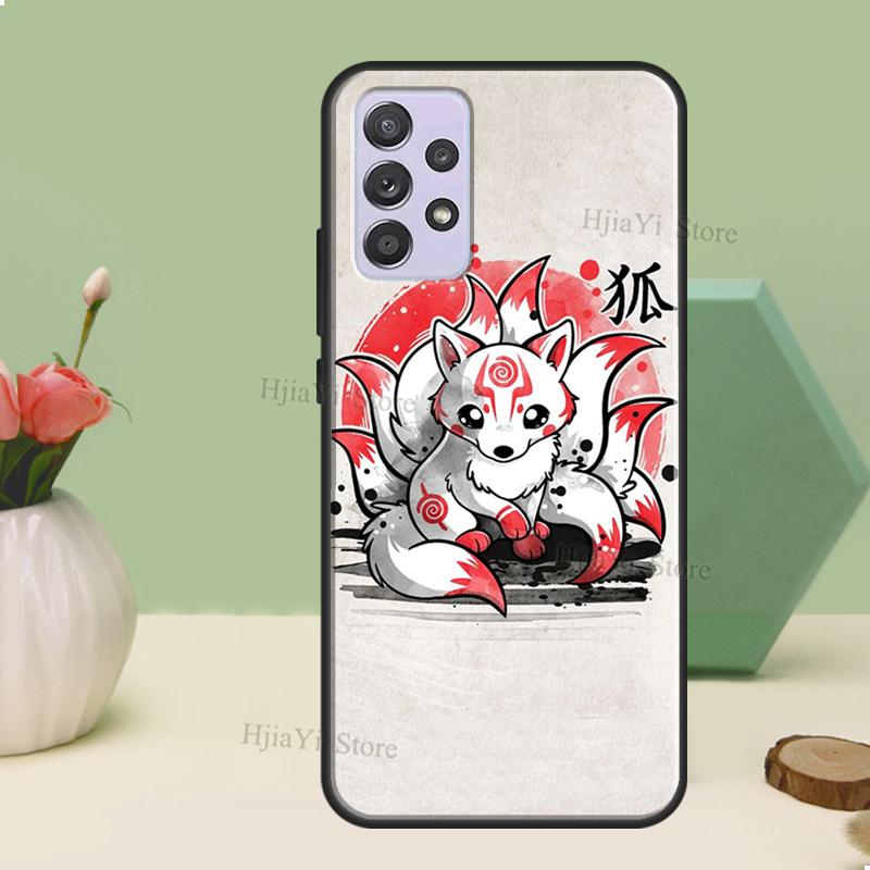 

Kitsune Fox Art Case For Samsung A54 A34 A24 A14 A51 A71 A12 A22 A32 A52 A72 A73 A33 A53 A13 Back Cover Samsung A32 4G