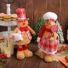 Retractable Legs Santa Claus Gingerbread Man Plush Figurines Xmas Gift Christmas Decorations 2026 Home Party Ornaments