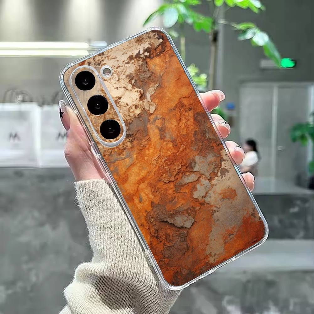 Retro Rust D-Design Phone Case For Samsung Galaxy A91,80,73,72 ,71,53,52,32 ,31,22,21s,20,Transparent Case