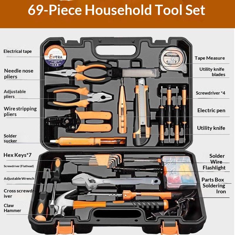 Household Hardware Hand Tool Set With Storage Tool Box Complete Combination Kit Gift Tool Set For Home Repair