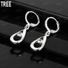 925 Sterling Silver Teardrop Earrings With AAA Zirconia - Stylish Evening Jewelry