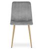 Lava Chair - Light Gray Velvet / Wood Color Legs X 1