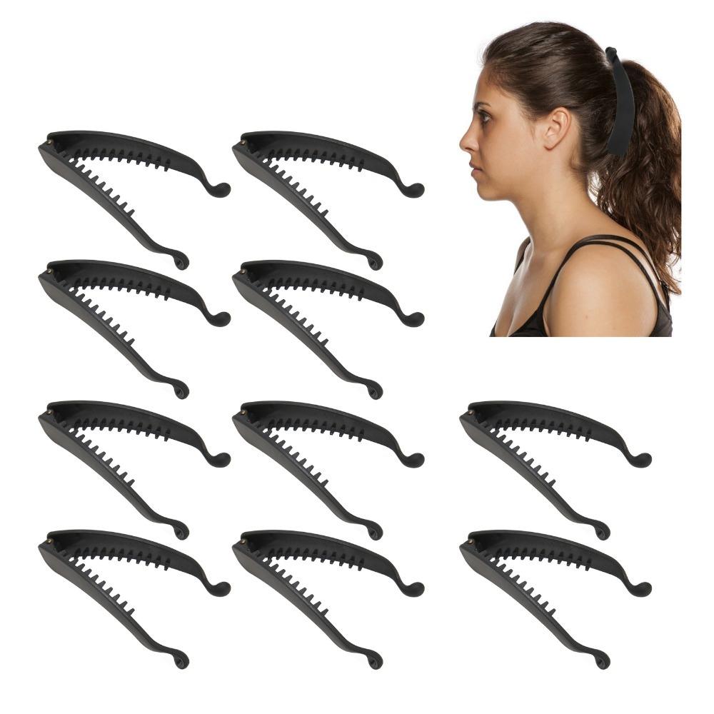 10PCS Sweet Banana Hair Clip Fashionable Flexible Banana Clip Banana Clip For Women