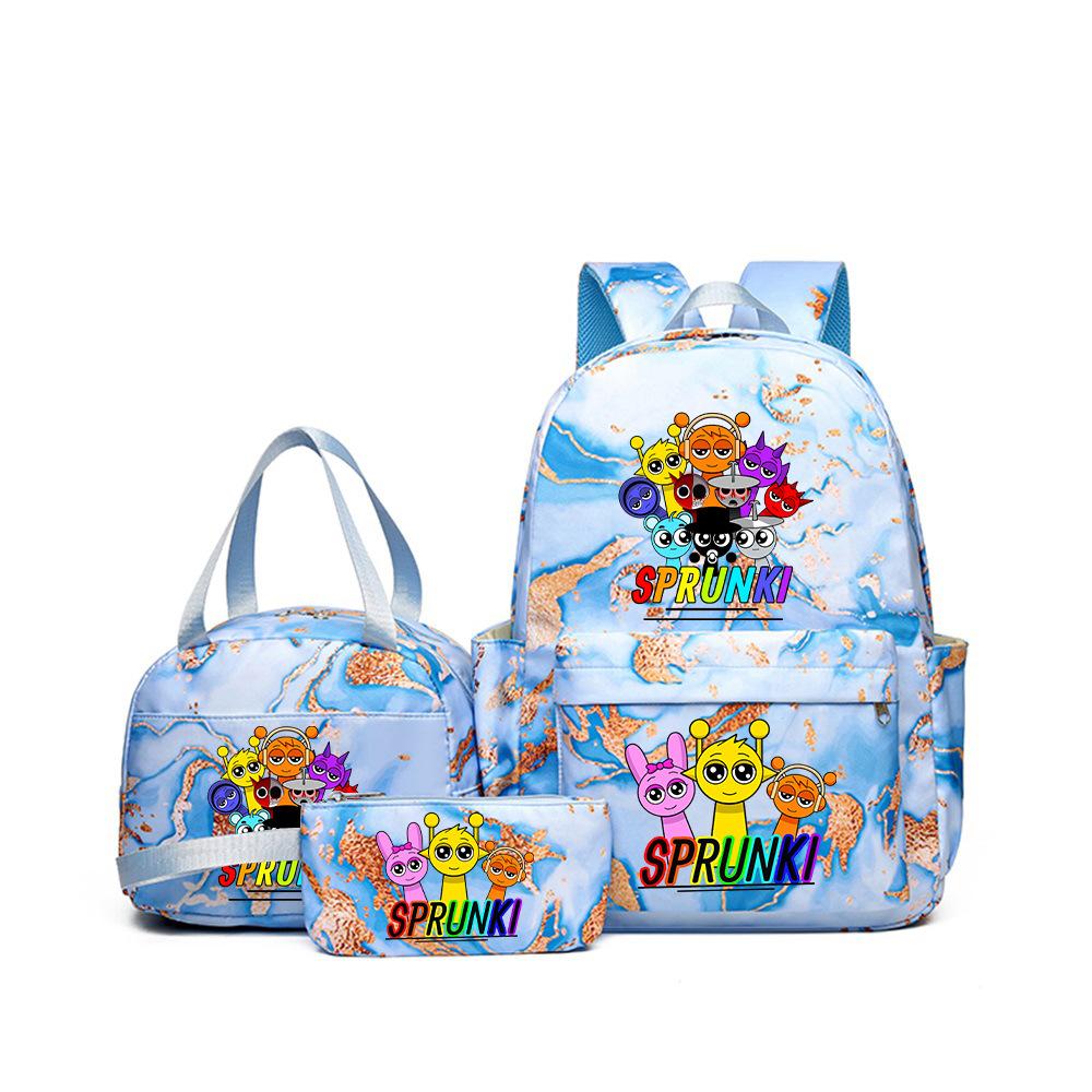 Rhythm Box Student School Bag Children's Backpack Backpack Three-piece Set
