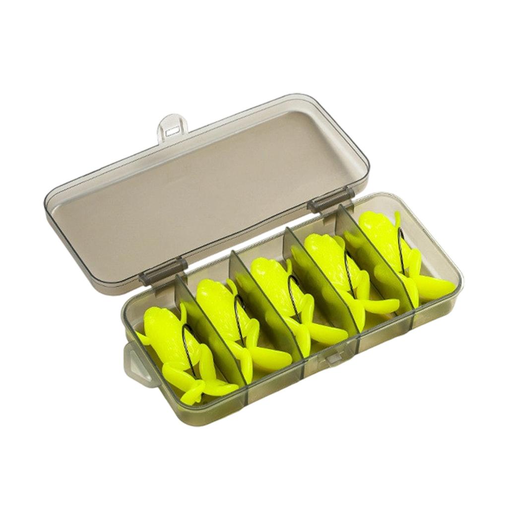 5pcs Simulated Soft Frog Bait Topwater Frog Lures Set with Hook 3.7cm/4.7cm Frog Artificial Lures Swimbait Fishing Lure
