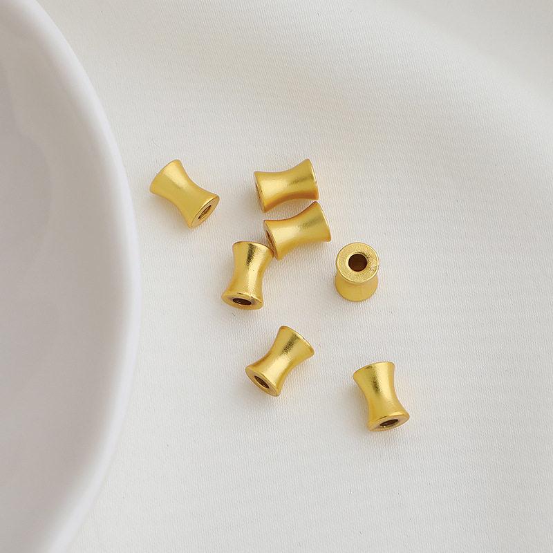 Perles Tubes Or Mat: Taille Fine, Trou Large, Forte Rétention des Couleurs pour Bracelets & Colliers DIY