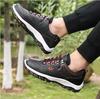 Men Shoes Leather Casual Shoes Men Sneakers Summer Lightweight Walking Shoes Outdoor Non Slip Lace Up Hiking Shoes Tenis Baixo
