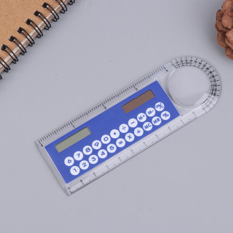 New 10cm Ruler Calculator Solar Card Mini Calculation Student Arithmetic Multifunctional Calculator Computer Digital Caliper