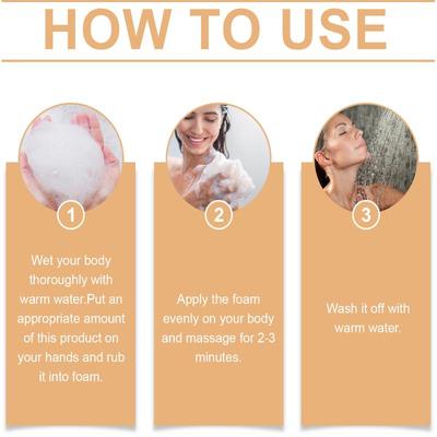 Oceaura Persimmon Deodorizing Shower Gel Odor Remover Sweat Stains Body Cleaning Lasting Fragrance Smoothing Nourish Body Wash