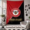 Custom Tapestry Wall Hanging, Brentford Football Personalized Name Text Home Wall Decor