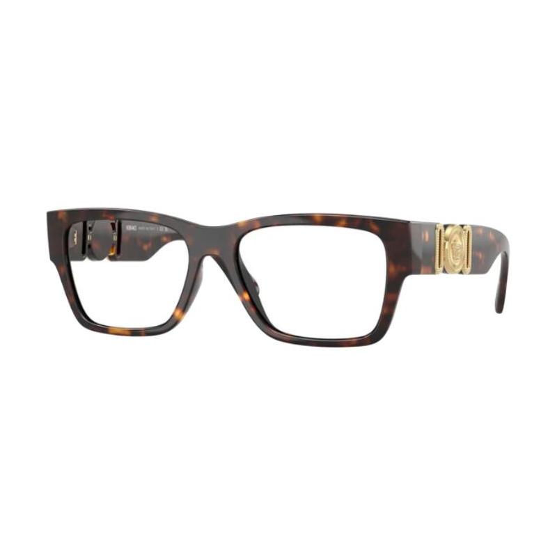 Versace Fashionable and Versatile Acetate Square Optical Glasses Men's Havana 37640839 0VE3368U 108-Havana Color 55